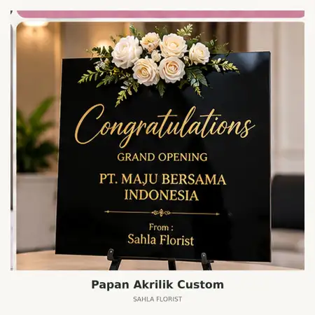 Papan Bunga Akrilik Ujung Pandang